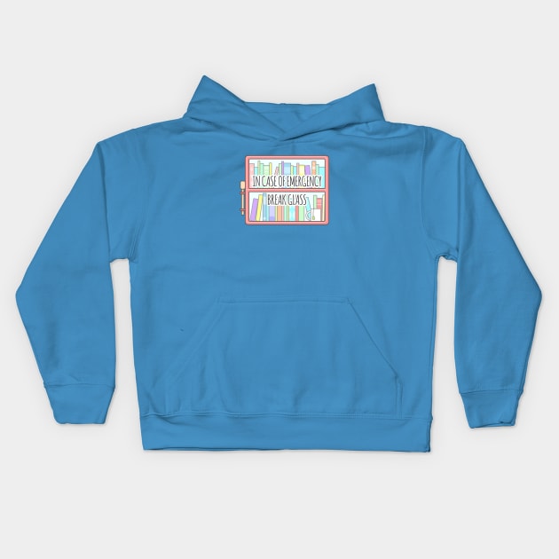 Emergency Bookshelf Kids Hoodie by sombrasblancas